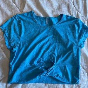FP Movement cropped athletic top in blue